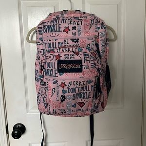 JANSPORT - 5 zip pocket Pink School Backpack